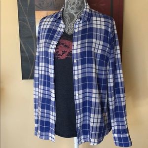 J. Crew Tops - J. Crew Perfect Blue Crinkle Plaid Shirt J. Crew Tops - J. Crew Perfect Blue Crinkle Plaid Shirt